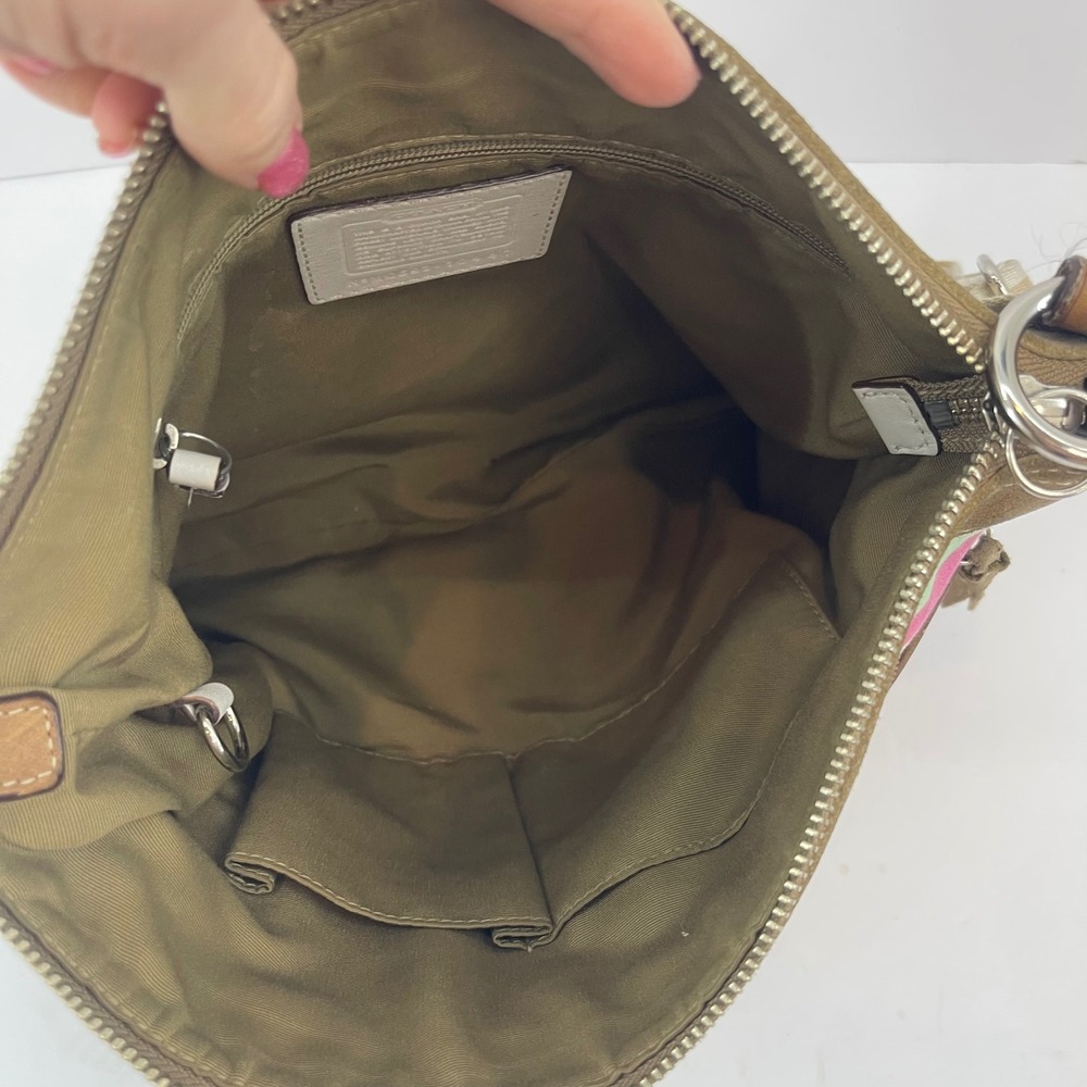 Coach Hampton LARGE Patchwork Crossbody Bag 10"x1… - image 13